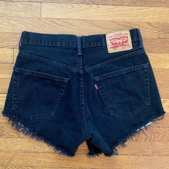 LEVI’S black denim cutoff shorts - Picture 7 of 10